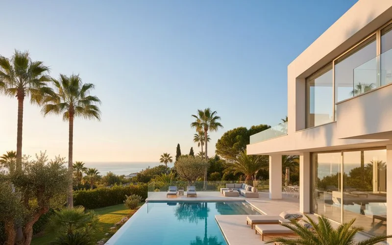 Villa Horizonte terrace with pool and sea view